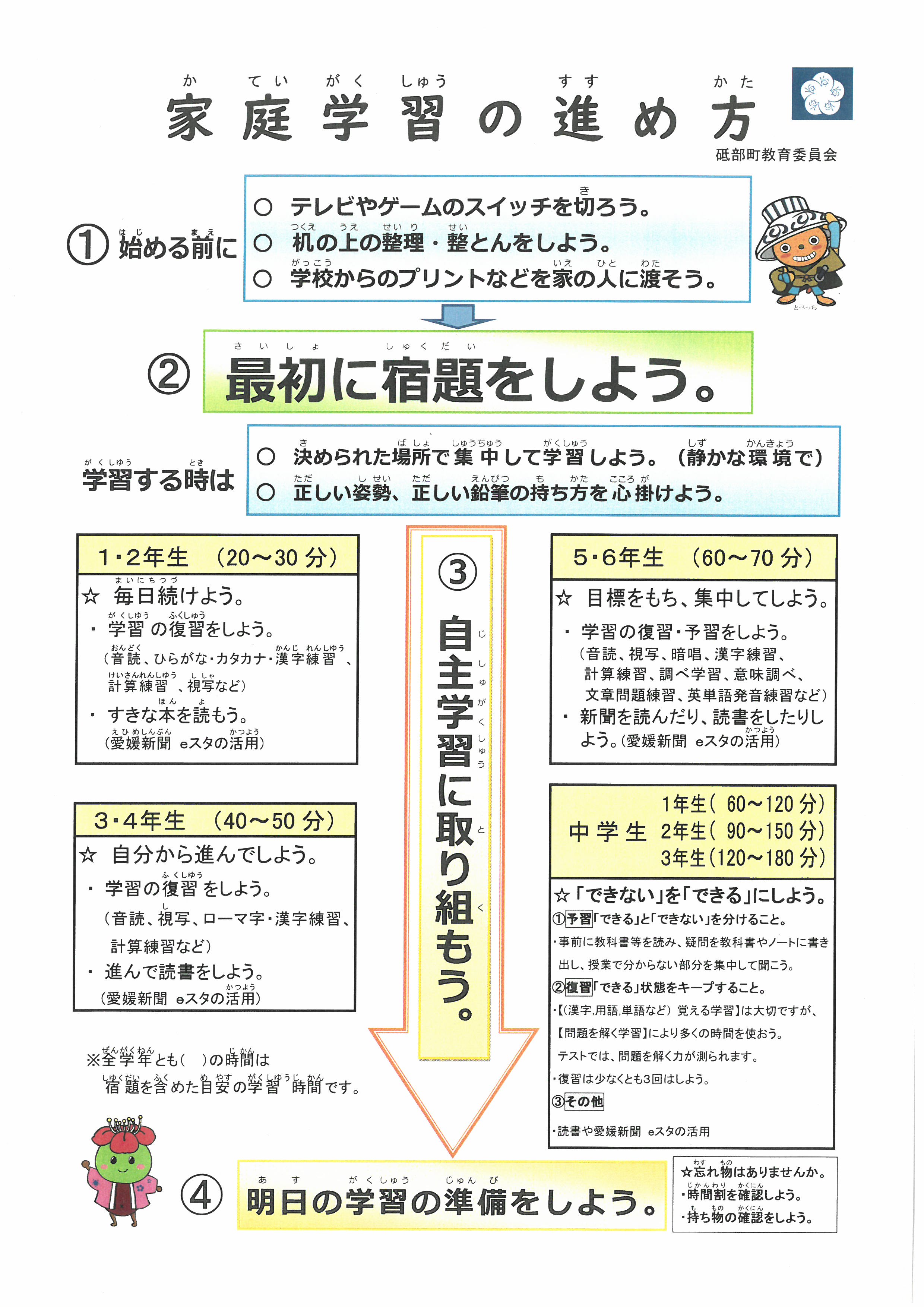 ③家庭学習の進め方